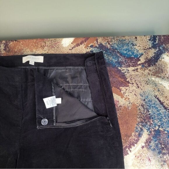 Talbots Classic Side Zip Stretch Cotton Ankle Pants Black Size 8 - Picture 5 of 14